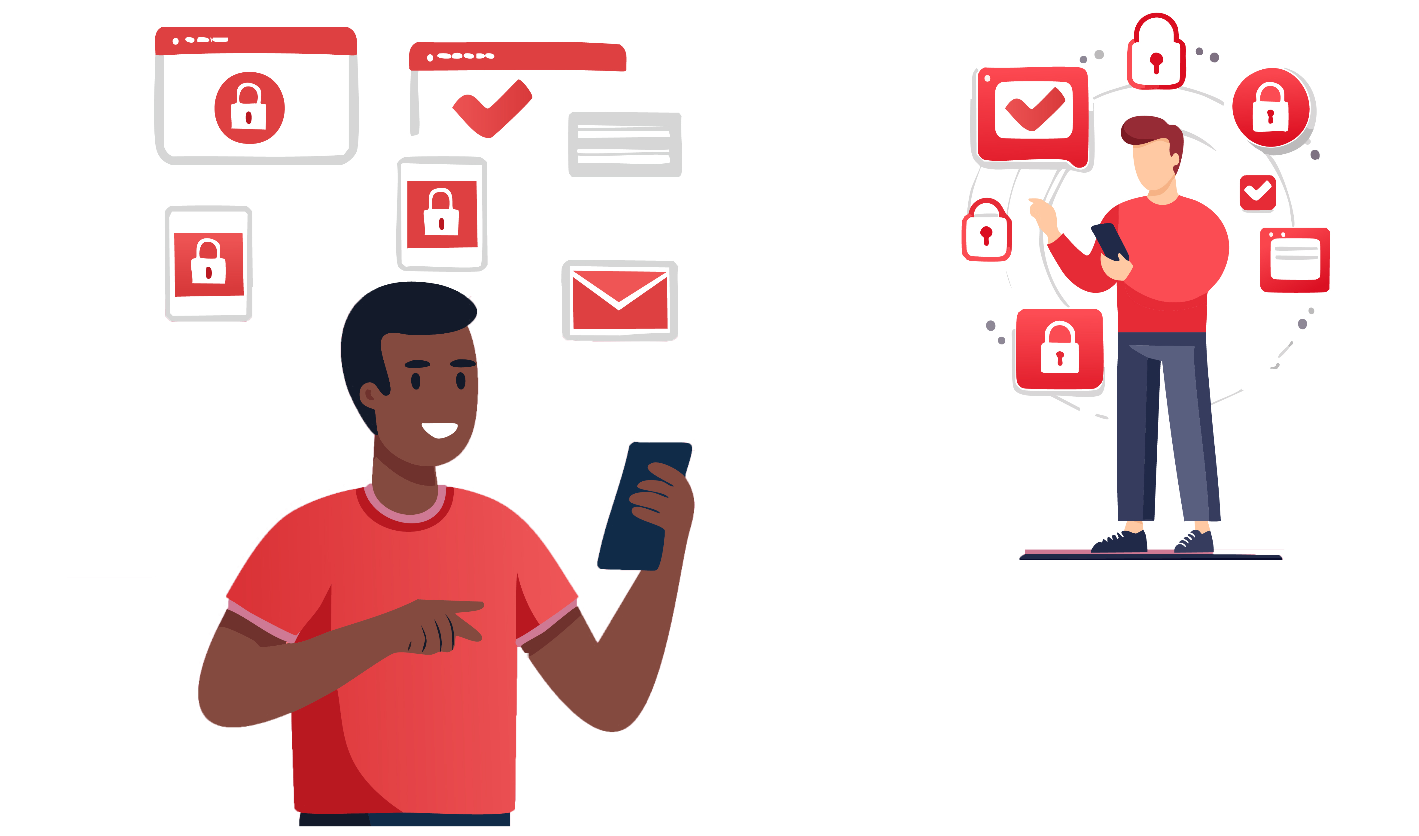 Ilustração de privacidade